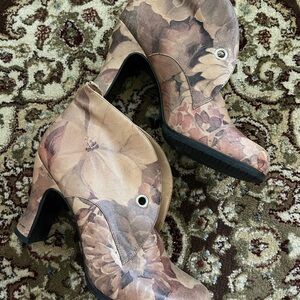 Floral Ankle Boots